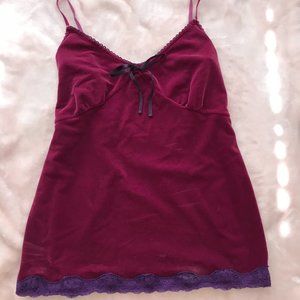 Velvet y2k lace tank top